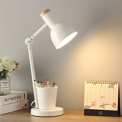 HoutNoor™ – Scandinavische Tafellamp van IJzer en Massief Hout – Moderne Sfeerverlichting