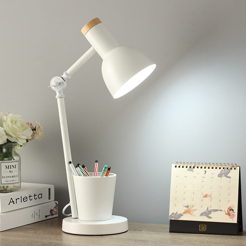 HoutNoor™ – Scandinavische Tafellamp van IJzer en Massief Hout – Moderne Sfeerverlichting