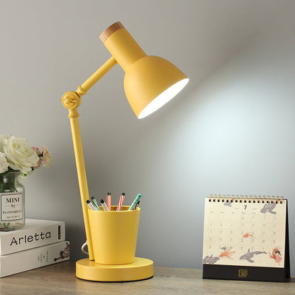 HoutNoor™ – Scandinavische Tafellamp van IJzer en Massief Hout – Moderne Sfeerverlichting
