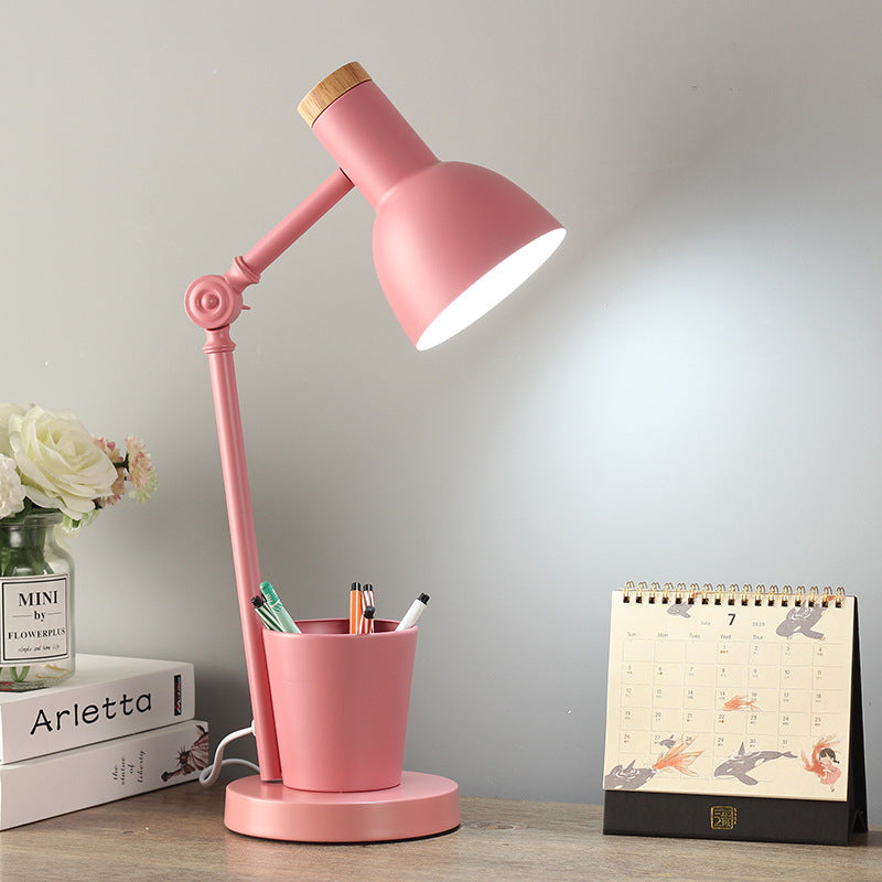HoutNoor™ – Scandinavische Tafellamp van IJzer en Massief Hout – Moderne Sfeerverlichting