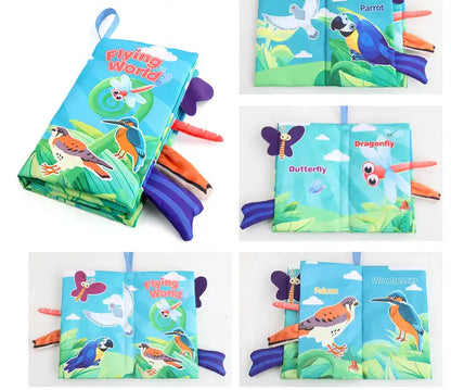 BladBeest™ – Montessori Stoffen Babyboekjes – Sensorisch Speelplezier voor de Allerkleinsten