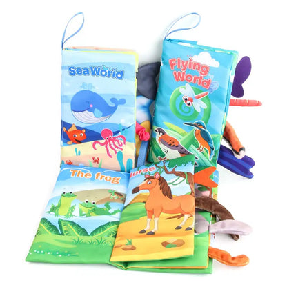 BladBeest™ – Montessori Stoffen Babyboekjes – Sensorisch Speelplezier voor de Allerkleinsten