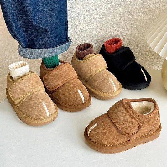 SnugStep™ – Warme Klittenbandschoenen met Antislip – Comfortabele Kinder Winterschoenen