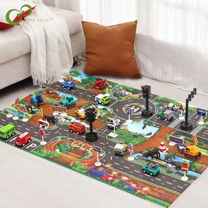 CarAdventure™ – Toverstad Speelmat – Fantasierijk Auto Speelplezier