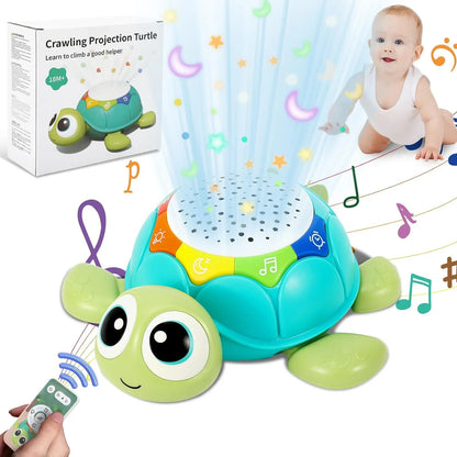 GlowTurtle™ – Muzikale Sterrenprojector – Interactief Kruipspeelgoed Baby’s
