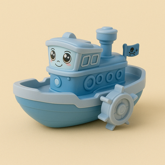 SplashVoyager™ – Cartoon Schip met Waterwiel – Educatief Badspeelgoed