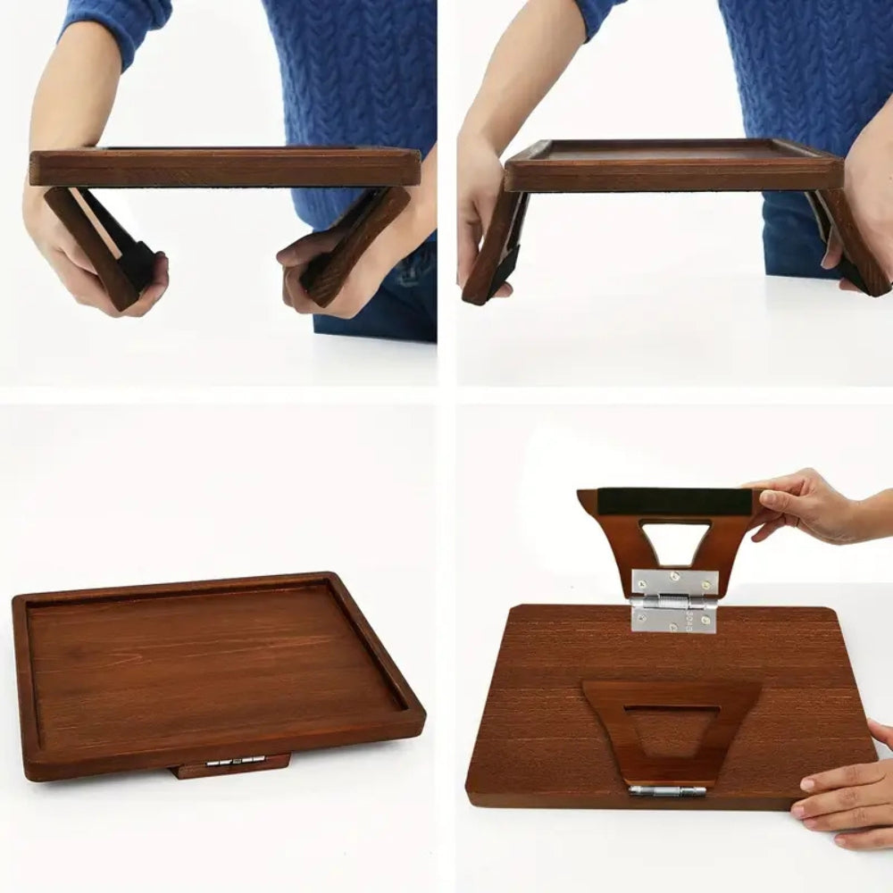 Bamboo Bliss Armtafel - Verstelbaar Bamboe, Ruimtebesparend 7