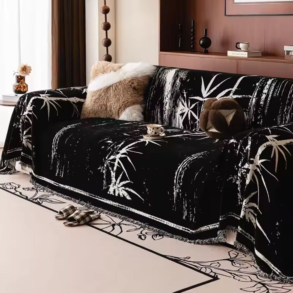 Bamboo Whisper Sofa Cover - Chenille, Zen-Stijl 1