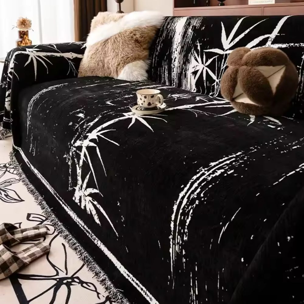 Bamboo Whisper Sofa Cover - Chenille, Zen-Stijl 3