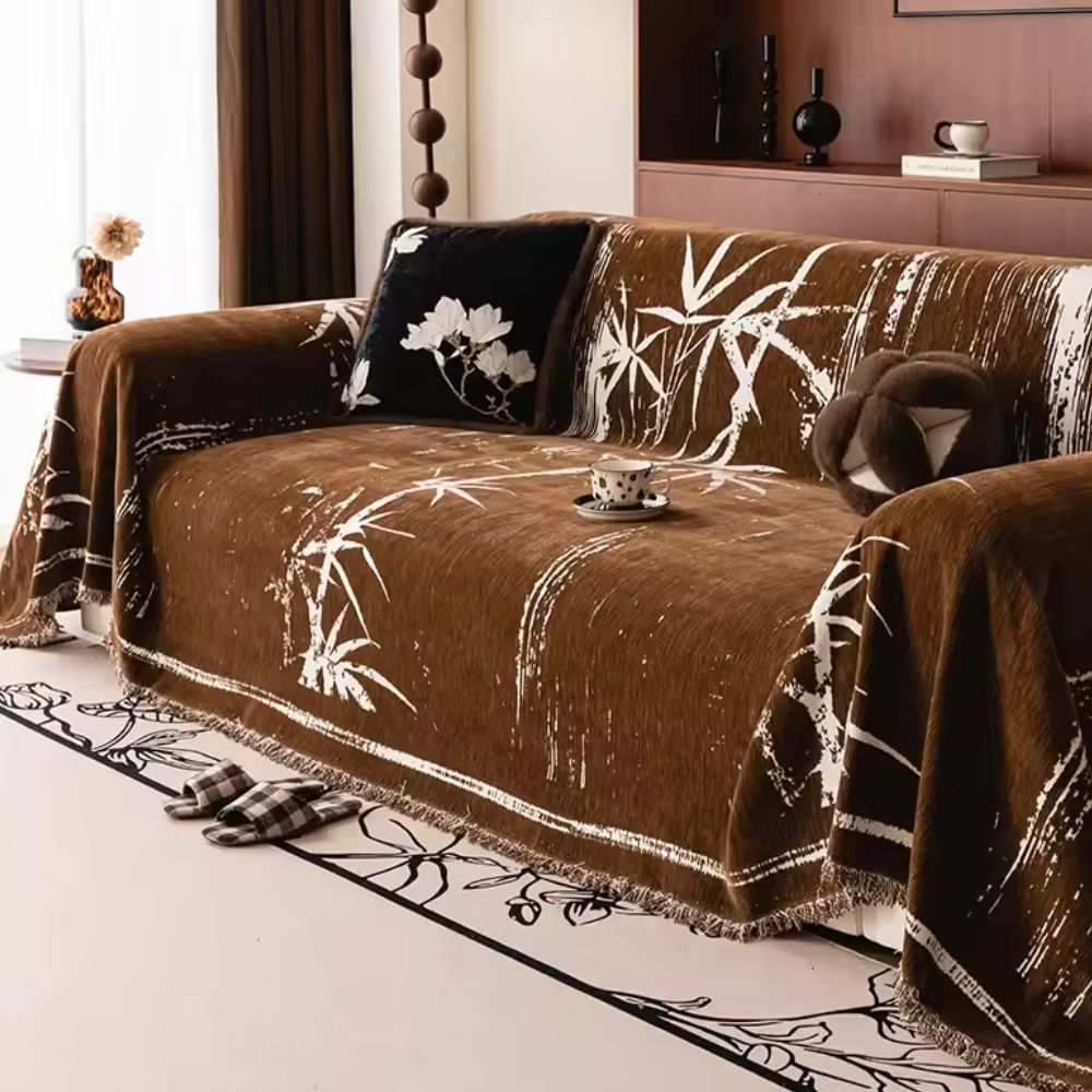 Bamboo Whisper Sofa Cover - Chenille, Zen-Stijl 4