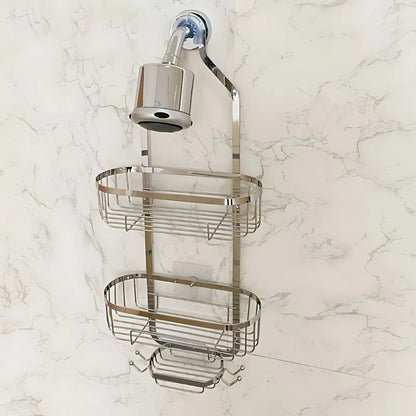 TriTierShower™ – 3-Laags Douche Organizer Caddy – Boorvrije Wandplank Opslag