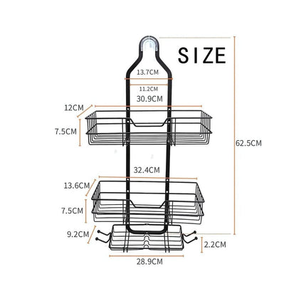 TriTierShower™ – 3-Laags Douche Organizer Caddy – Boorvrije Wandplank Opslag