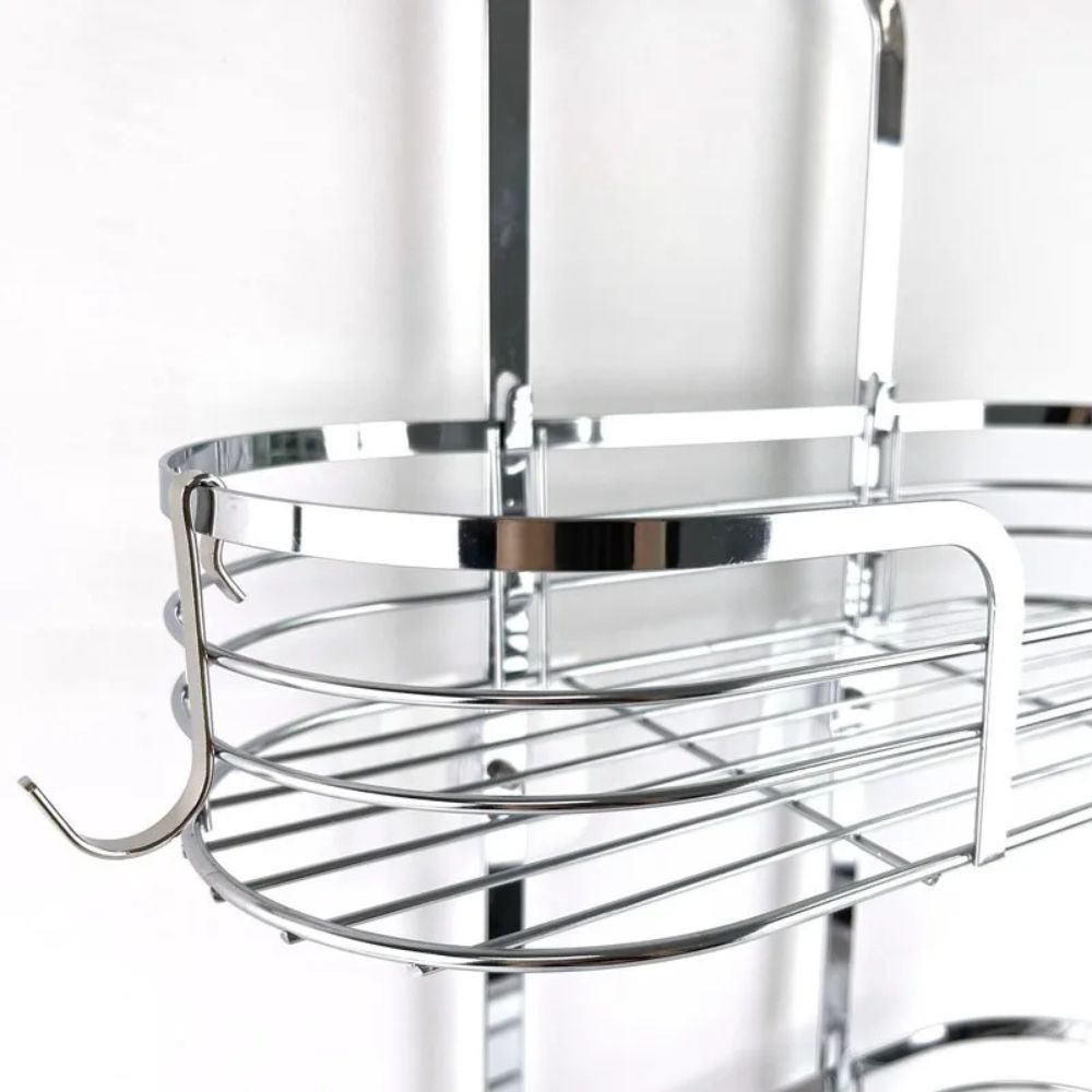 TriTierShower™ – 3-Laags Douche Organizer Caddy – Boorvrije Wandplank Opslag