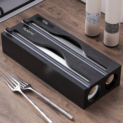 Bento Folie Dispenser - Bamboe 2-in-1 met Snijder 7