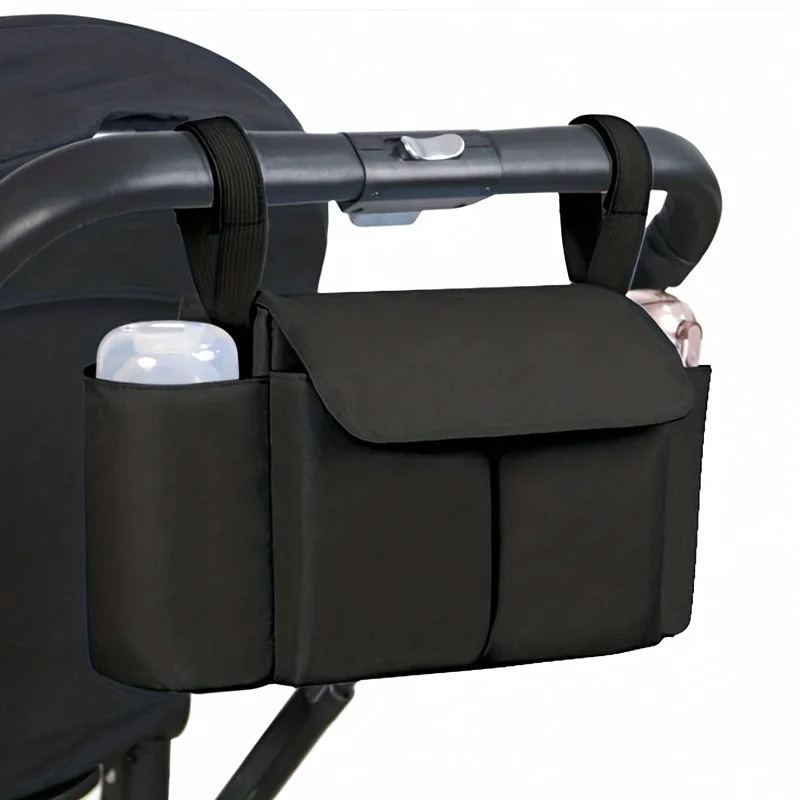 StrollNest™ – Organizer met Fleshouders voor Kinderwagens – Praktische Opbergoplossing