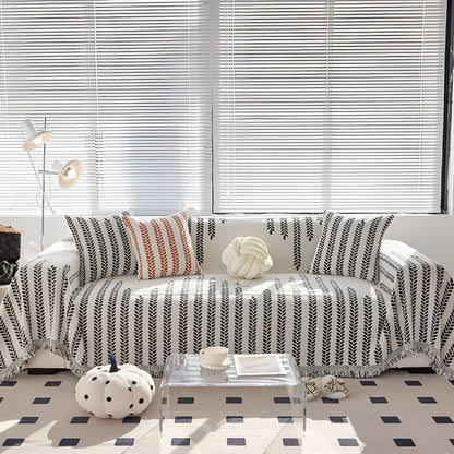 Bladbankhoes - Zachte Microvezel, Chic Ontwerp met Franjes 1