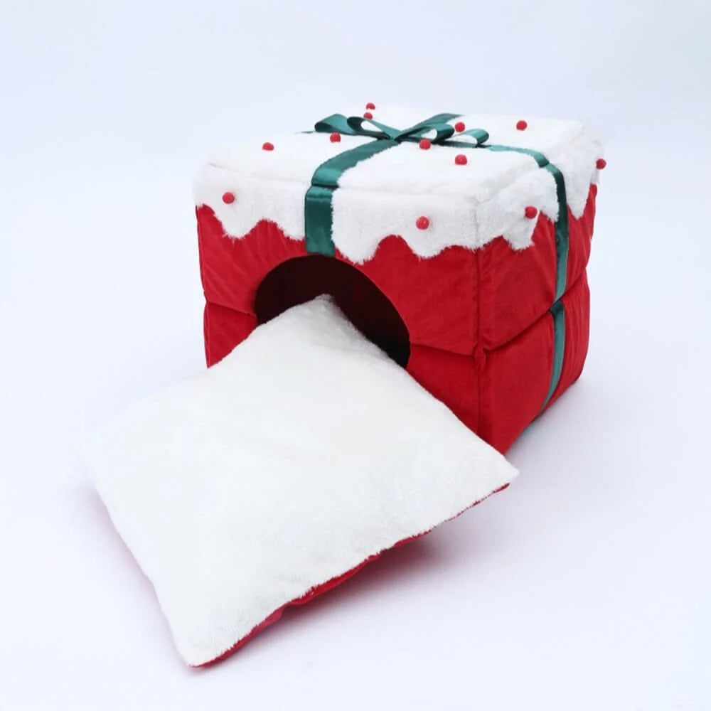 Blitzennap Huisdierbed - Halfgesloten, Kerstthema, Antislip 3