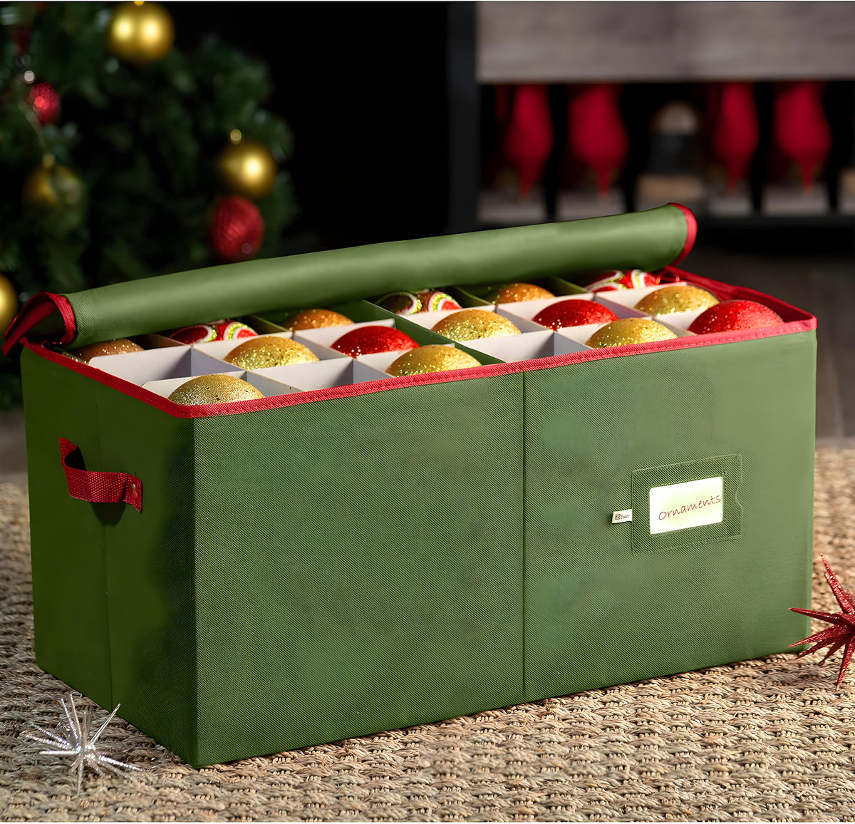 Blitzy Opbergdoos - Stevig Vliesstof, 128 Vakjes voor Kerstdecoraties 2
