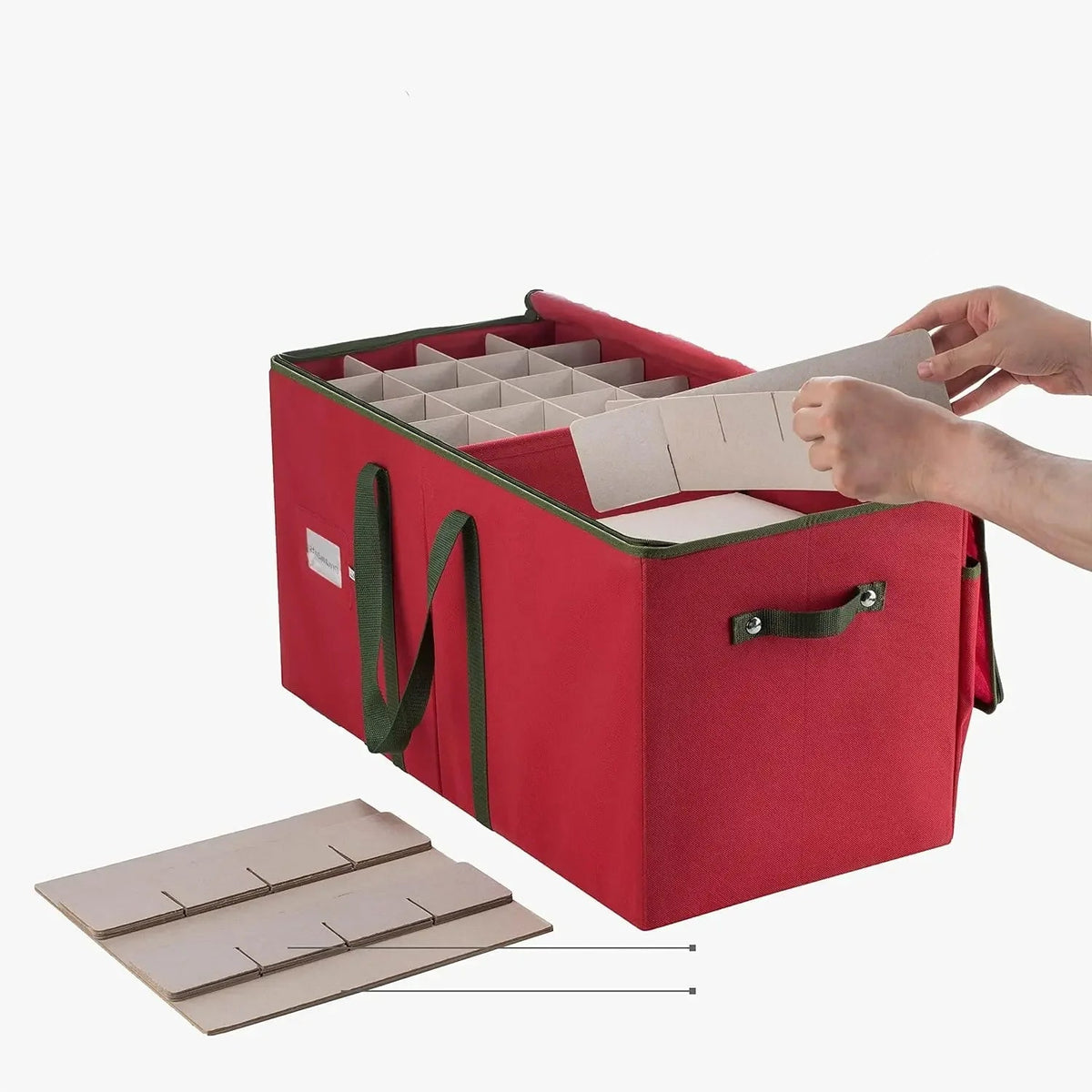Blitzy Opbergdoos - Stevig Vliesstof, 128 Vakjes voor Kerstdecoraties 6