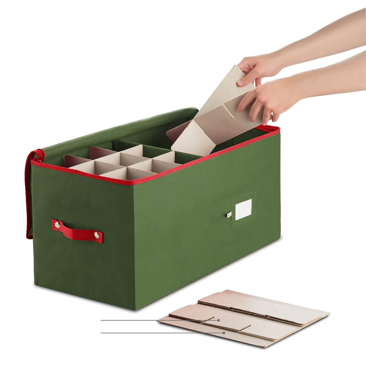 Blitzy Opbergdoos - Stevig Vliesstof, 128 Vakjes voor Kerstdecoraties 7