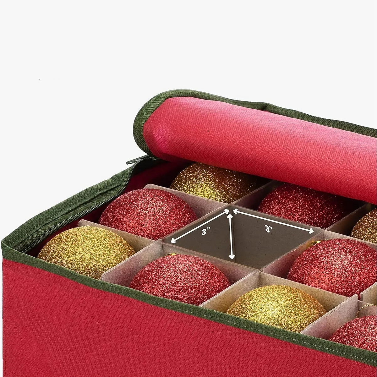 Blitzy Opbergdoos - Stevig Vliesstof, 128 Vakjes voor Kerstdecoraties 8