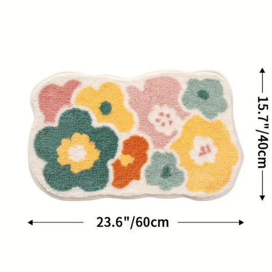Bloeimatte Badmat Antislip - Zacht Microvezel, Absorberend 0