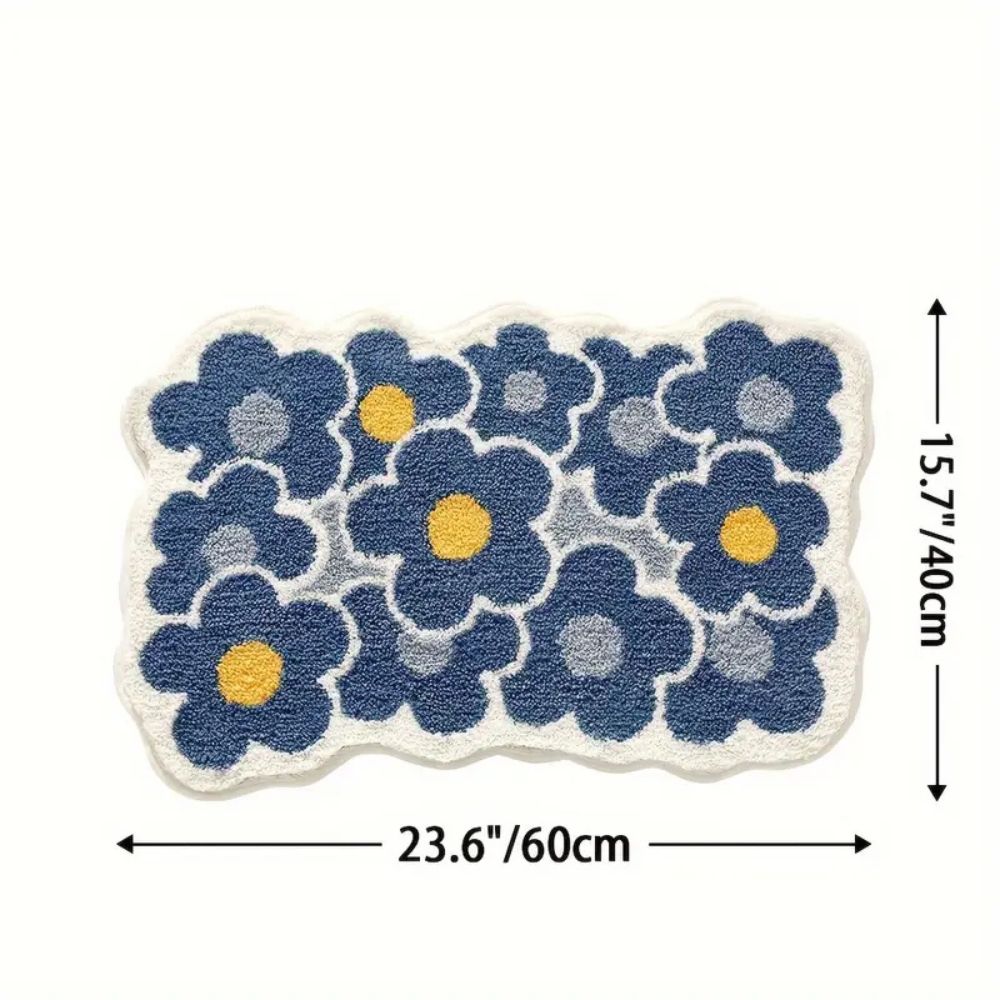 Bloeimatte Badmat Antislip - Zacht Microvezel, Absorberend 10