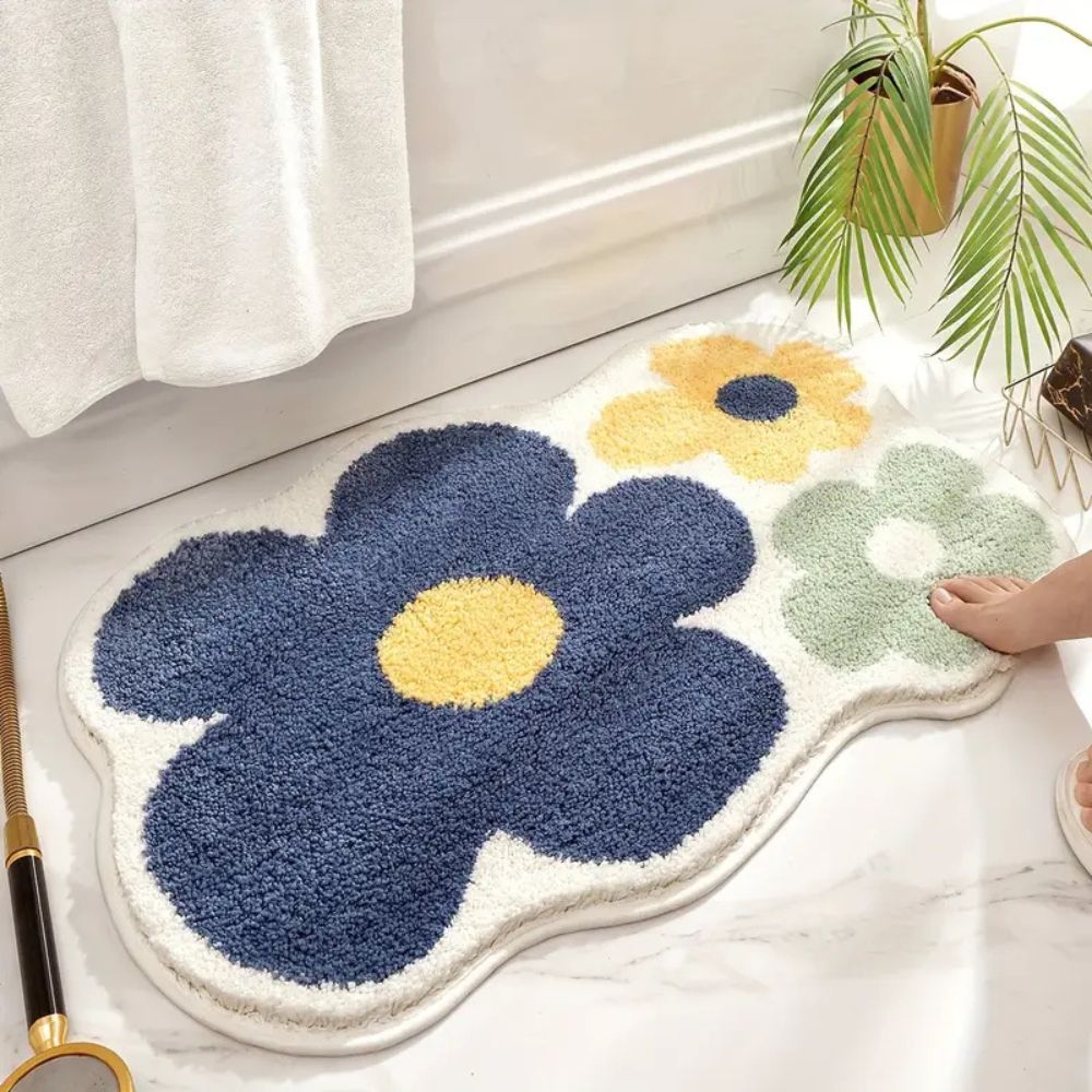 Bloeimatte Badmat Antislip - Zacht Microvezel, Absorberend 3