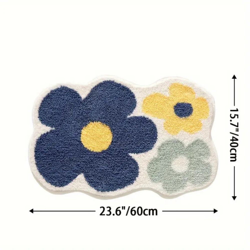 Bloeimatte Badmat Antislip - Zacht Microvezel, Absorberend 6