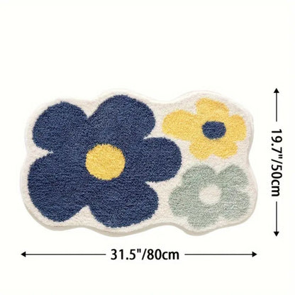 Bloeimatte Badmat Antislip - Zacht Microvezel, Absorberend 7