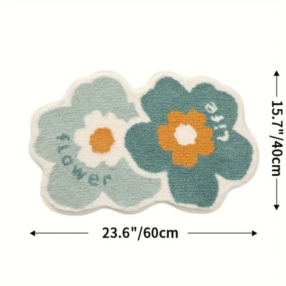 Bloeimatte Badmat Antislip - Zacht Microvezel, Absorberend 8