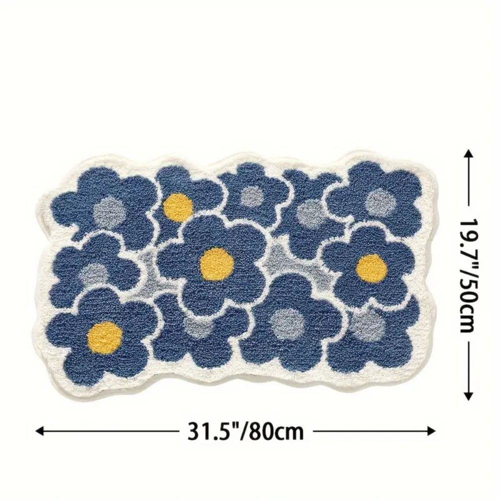 Bloeimatte Badmat Antislip - Zacht Microvezel, Absorberend 9