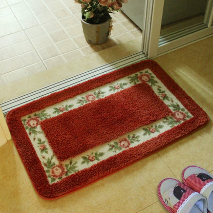 Bloemige Badmat Antislip - Zachte Microvezel, Sneldrogend, 60x40 cm 0