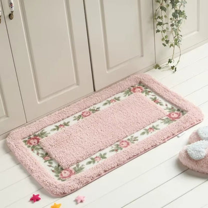 Bloemige Badmat Antislip - Zachte Microvezel, Sneldrogend, 60x40 cm 1