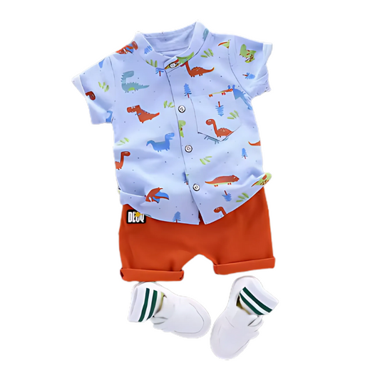 RexRomp™ – Dino Print Zomeroutfit – Comfortabele Babyset
