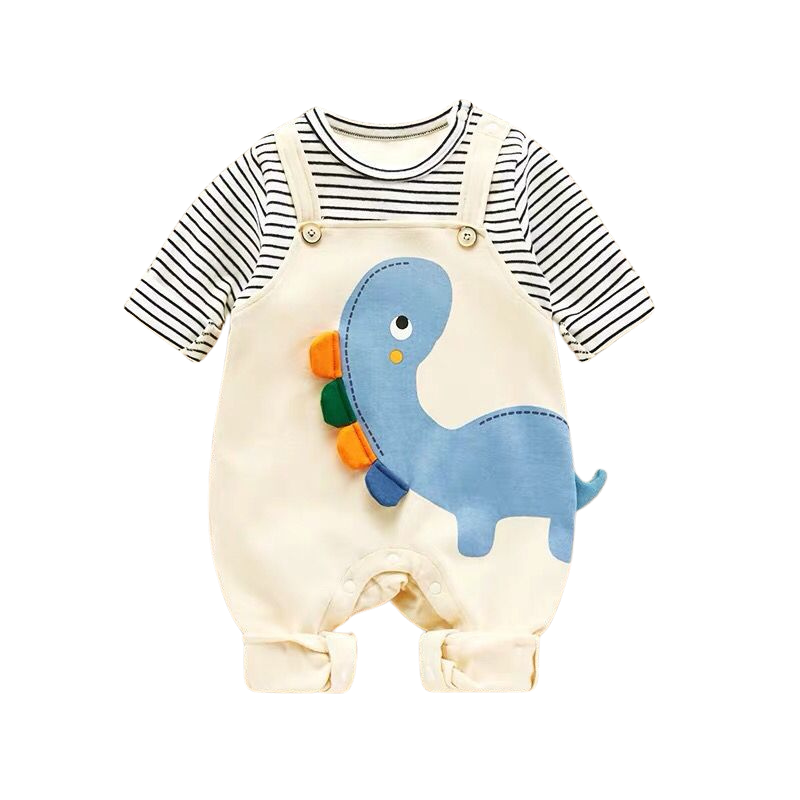 DinoDapper™ – Zomers Setje met Dinosaurusprint – Comfortabele Babyoutfit