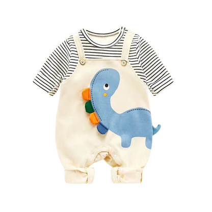 DinoDapper™ – Zomers Setje met Dinosaurusprint – Comfortabele Babyoutfit