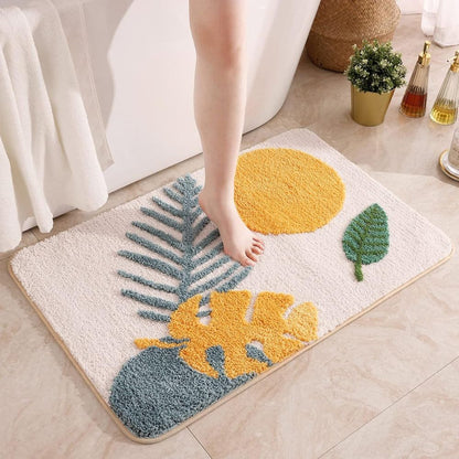 Blythe Badmat - Microvezel, Antislip Bloemenpatroon voor Badkamer en Toilet 1