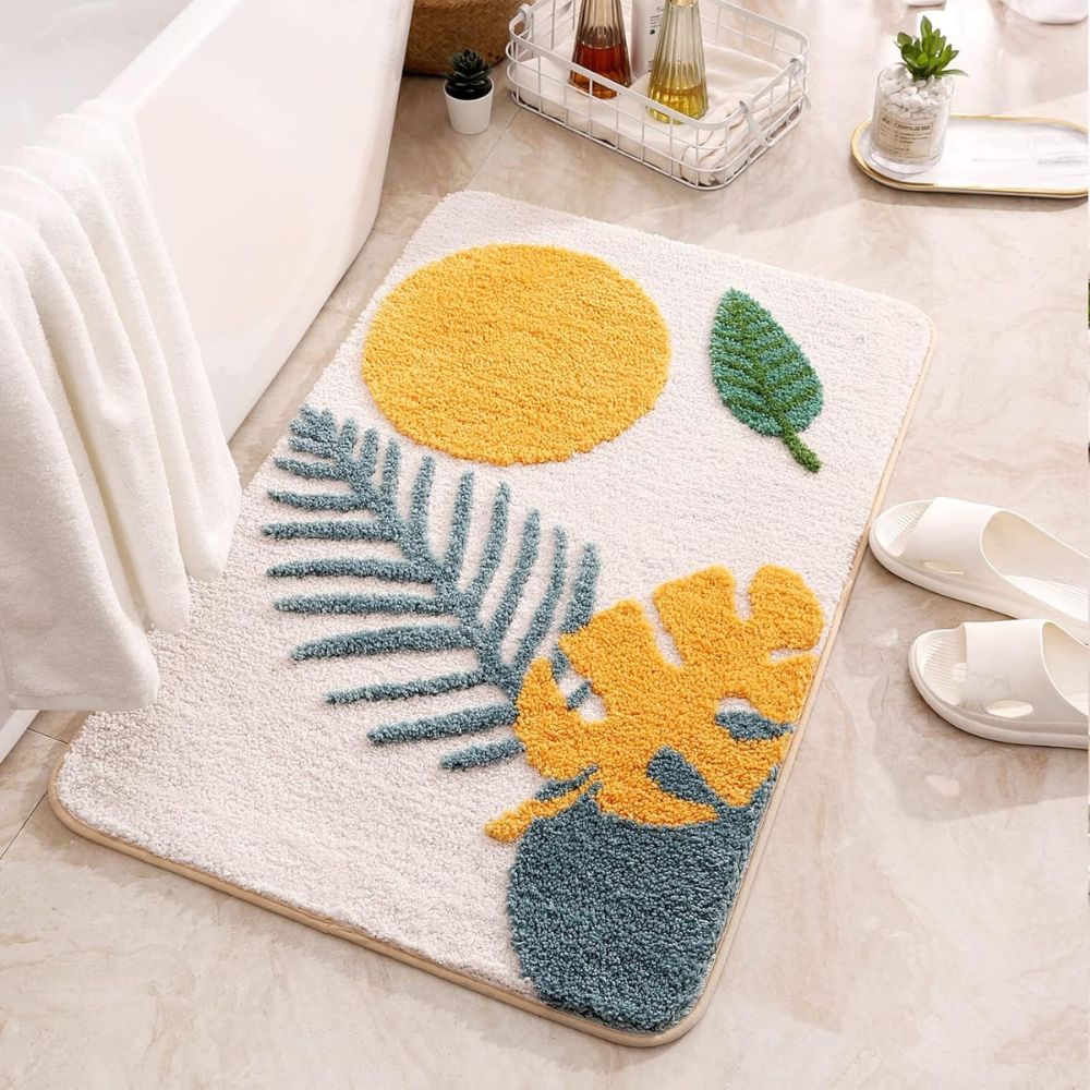 Blythe Badmat - Microvezel, Antislip Bloemenpatroon voor Badkamer en Toilet 2