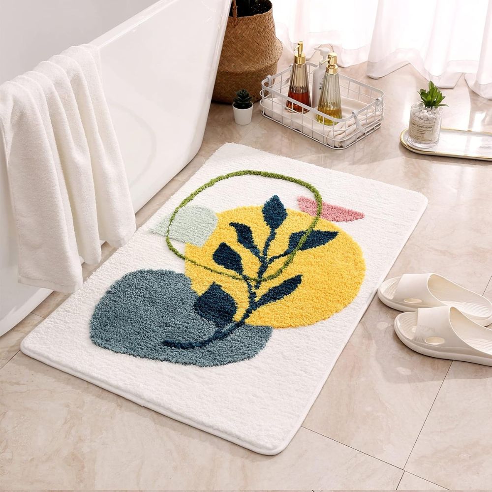 Blythe Badmat - Microvezel, Antislip Bloemenpatroon voor Badkamer en Toilet 4