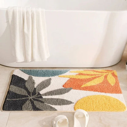 Blythe Badmat - Microvezel, Antislip Bloemenpatroon voor Badkamer en Toilet 6