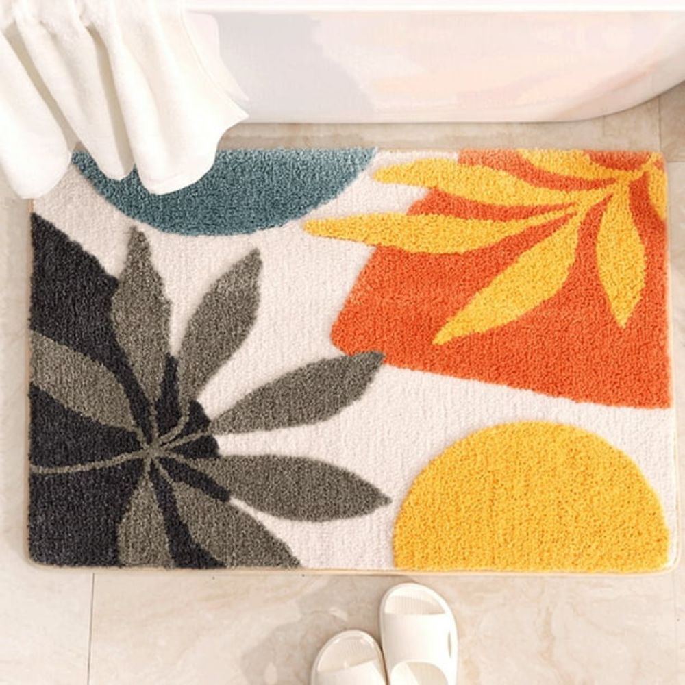 Blythe Badmat - Microvezel, Antislip Bloemenpatroon voor Badkamer en Toilet 7