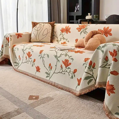 Blythe Bankhoes - Vintage Chenille met Bloemenpatroon voor Hoekbank 0