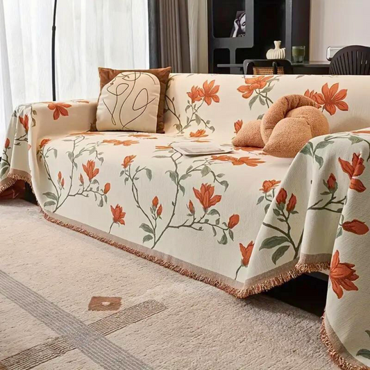 Blythe Bankhoes - Vintage Chenille met Bloemenpatroon voor Hoekbank 0