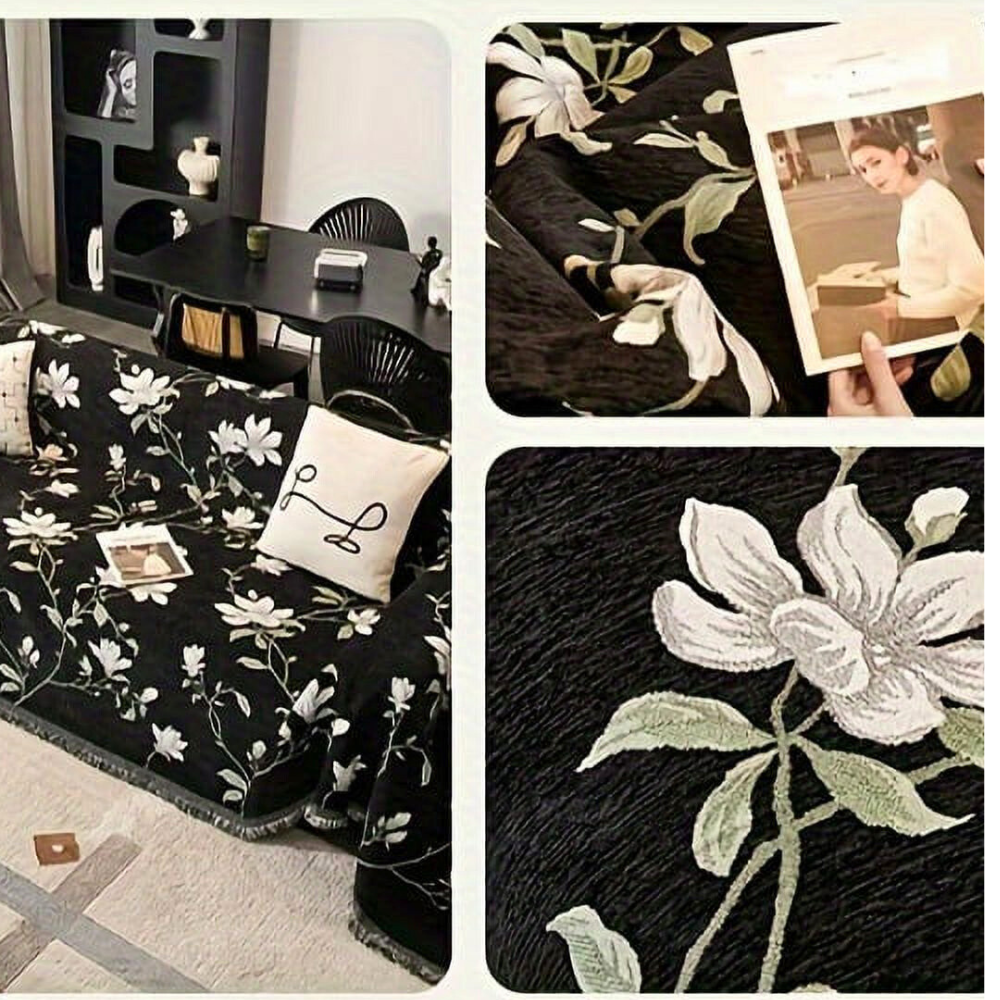 Blythe Bankhoes - Vintage Chenille met Bloemenpatroon voor Hoekbank 2