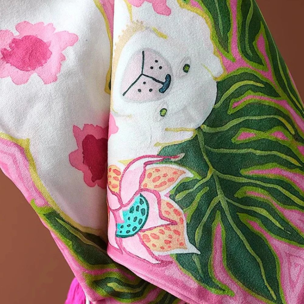 Blythe Kussenhoes - Microvezel, Roze Hondenmotief met Kwastjes 2