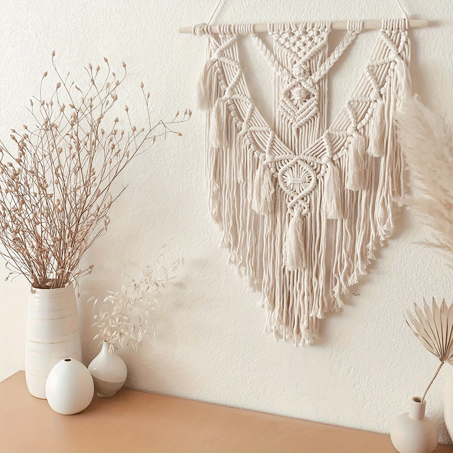 Bohara Macrame Wandhanger - Handgemaakt, Natuurlijke Katoen 0
