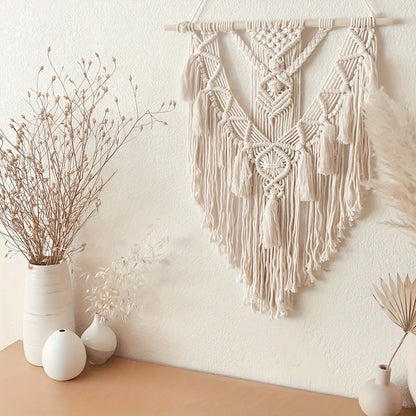 Bohara Macrame Wandhanger - Handgemaakt, Natuurlijke Katoen 0