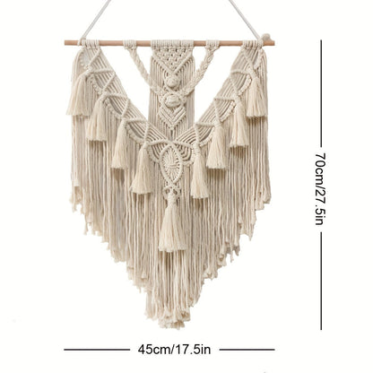 Bohara Macrame Wandhanger - Handgemaakt, Natuurlijke Katoen 4