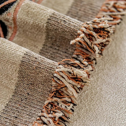Bola Boho Bankhoes - Zachte Chenille, Aardetinten met Bloemdetail 6